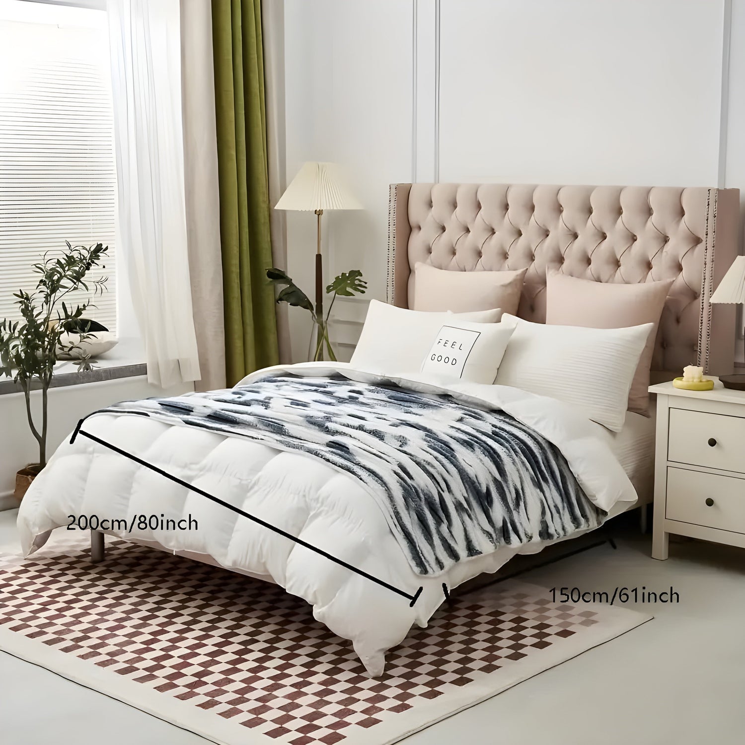 FauxFur Täcke - Mjuk Pläd-Sherpa-Fleece Täcke