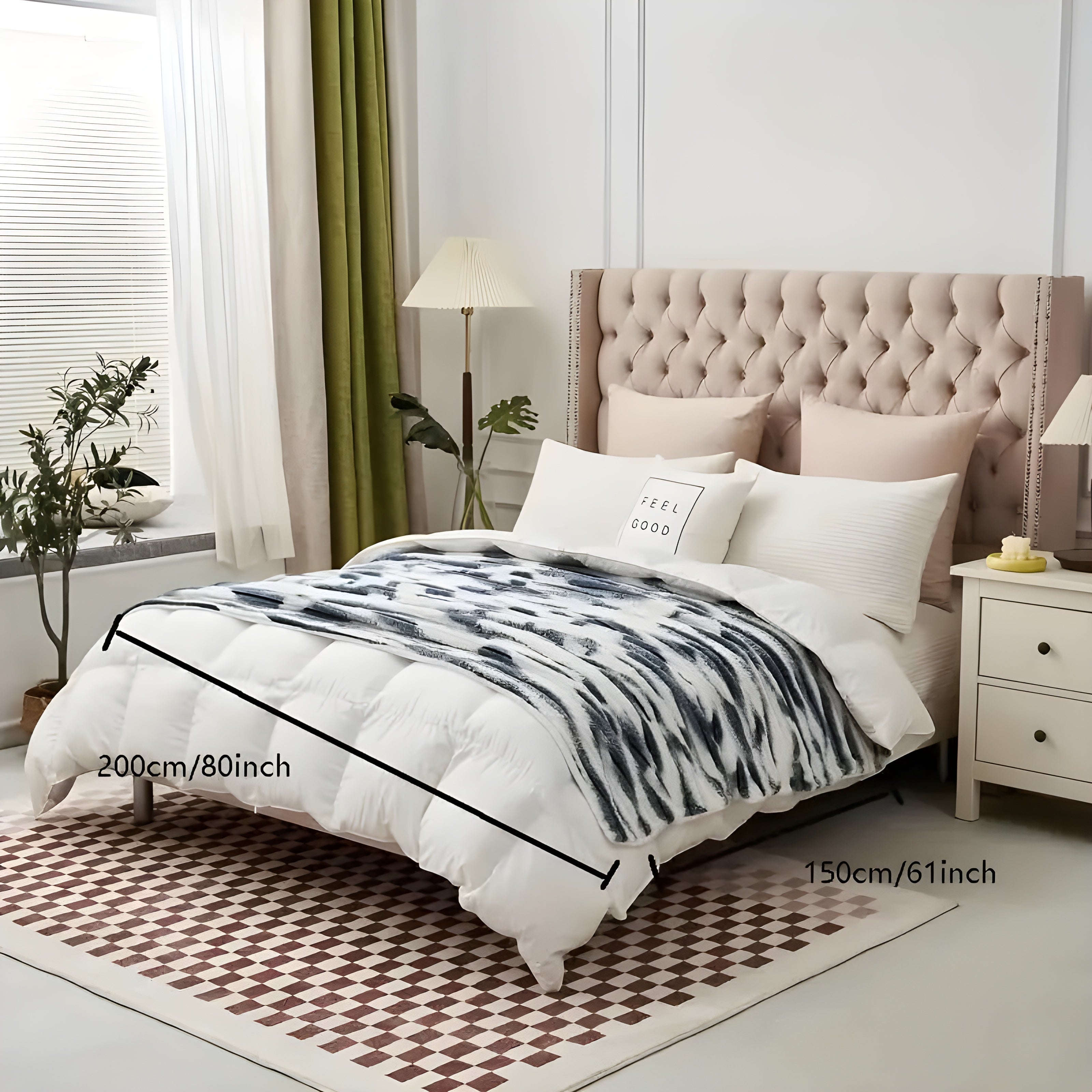 FauxFur Täcke - Mjuk Pläd-Sherpa-Fleece Täcke