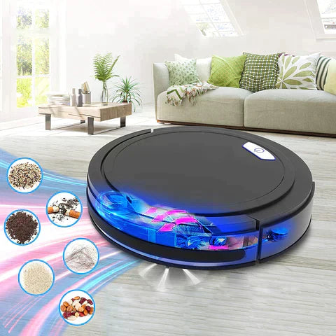 Carvallo S6 Robot Vacuum Cleaner | Compact & Intelligent | For Pet Hair, Hard Floors & Carpets | 2h Runtime