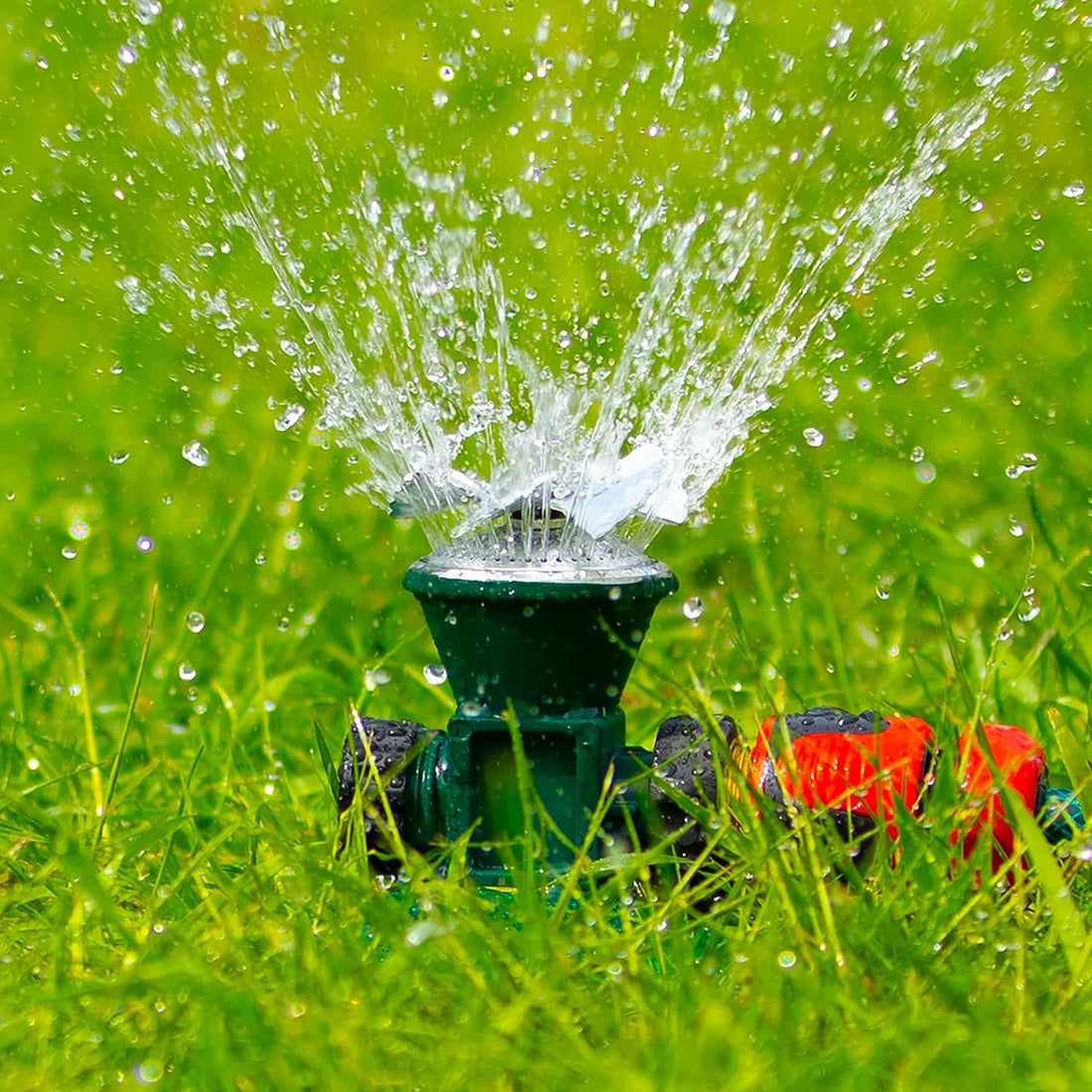 360-Grad Automatisk Rotering Metall Gräsmatta Sprinkler – Effektiv Trädgårdsbevattning Spruthuvud