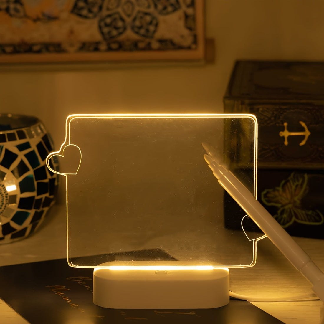 LoveGlow - USB 3D Kärlekshjärta Nattlampa