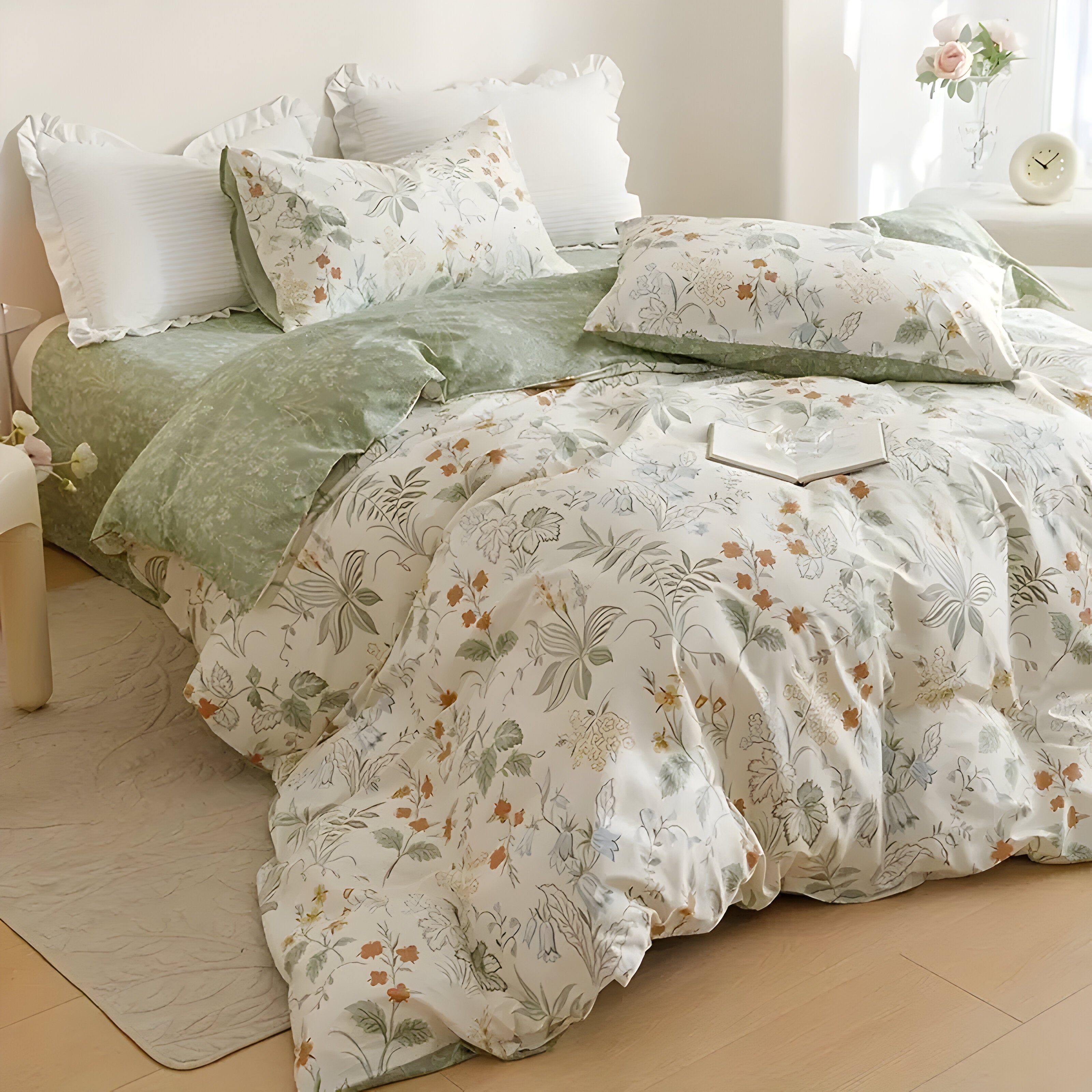 Blommigt sängkläder-set – 3-delat, Mjukt och Av hög kvalitet | Perfekt för alla årstider