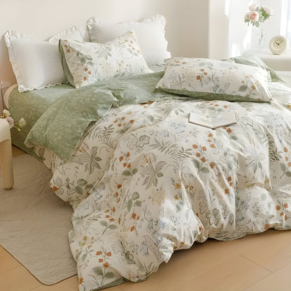 Blommigt sängkläder-set – 3-delat, Mjukt och Av hög kvalitet | Perfekt för alla årstider