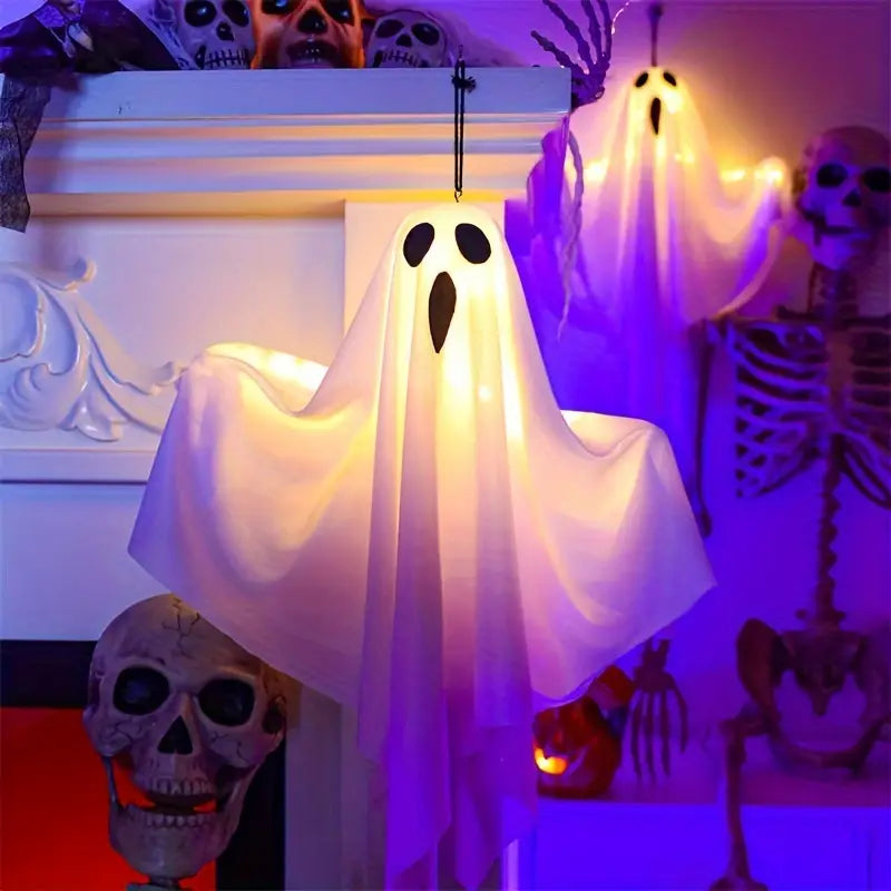 Halloween LED Hängande Gudar – 3-pack lystande spöksfigurer för trädgård &amp; hus