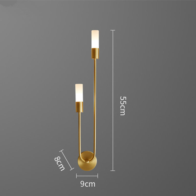Vägglampa Guld LED Modern Sänglampa