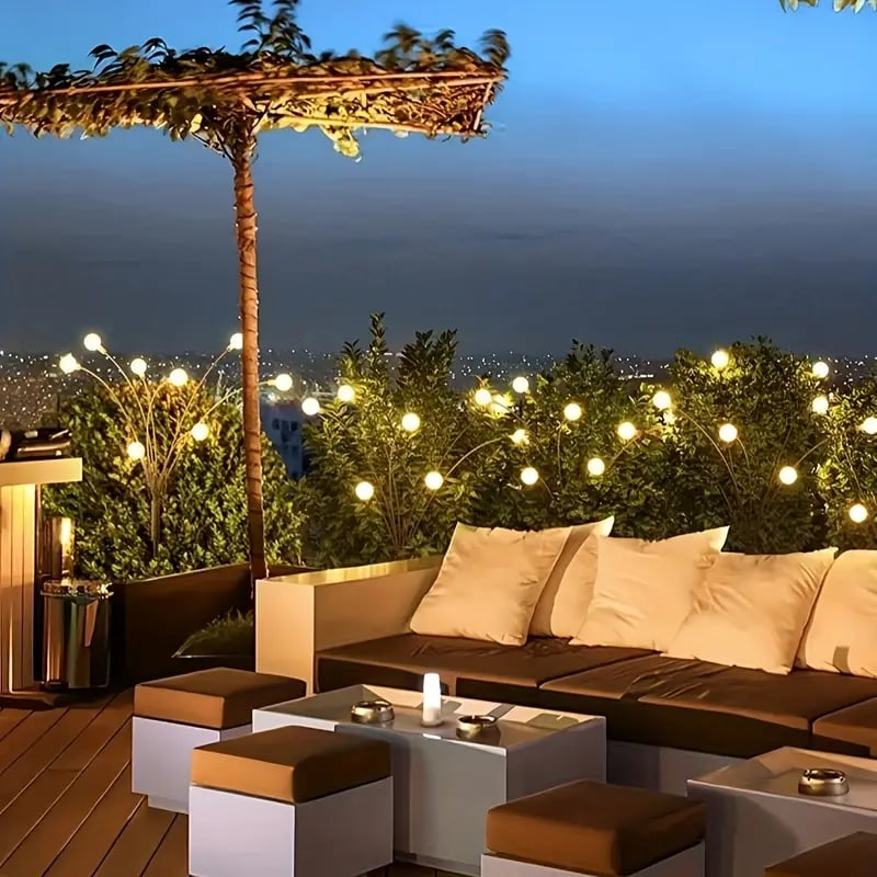 SunTwinkle – Solcellsdrivna eldfluge-lampor för trädgården