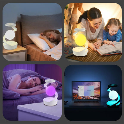 GestureGlow - RGB LED Skrivbordslampa med Trådlös Laddning