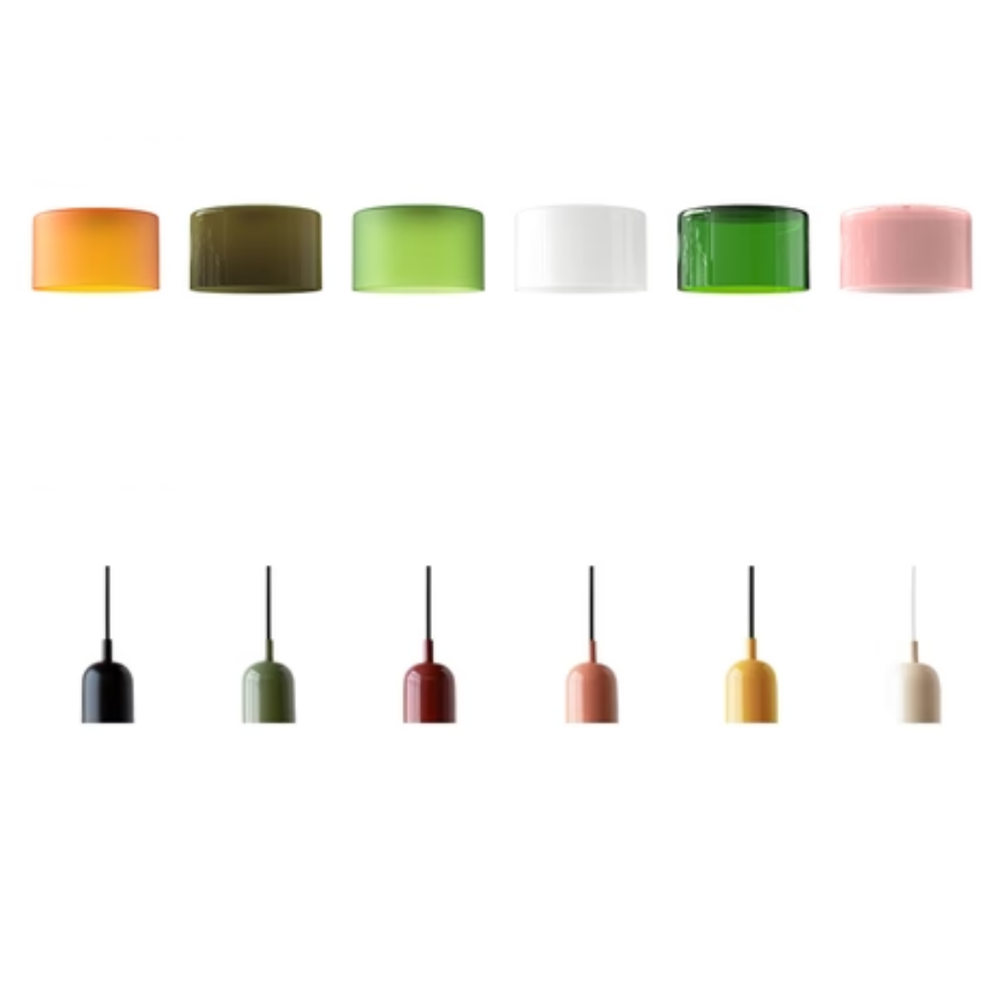 Glaspendelampa – Elegant cylindrisk pendellampa för mysiga vardagsrum