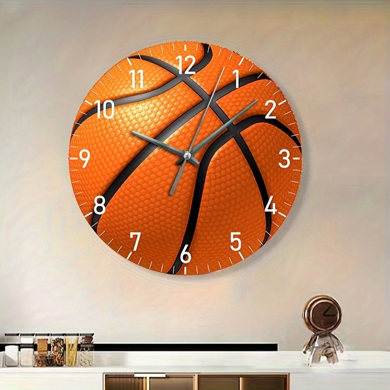 HoopsTime - Stille Basketbollar Klocka, Batteridriven