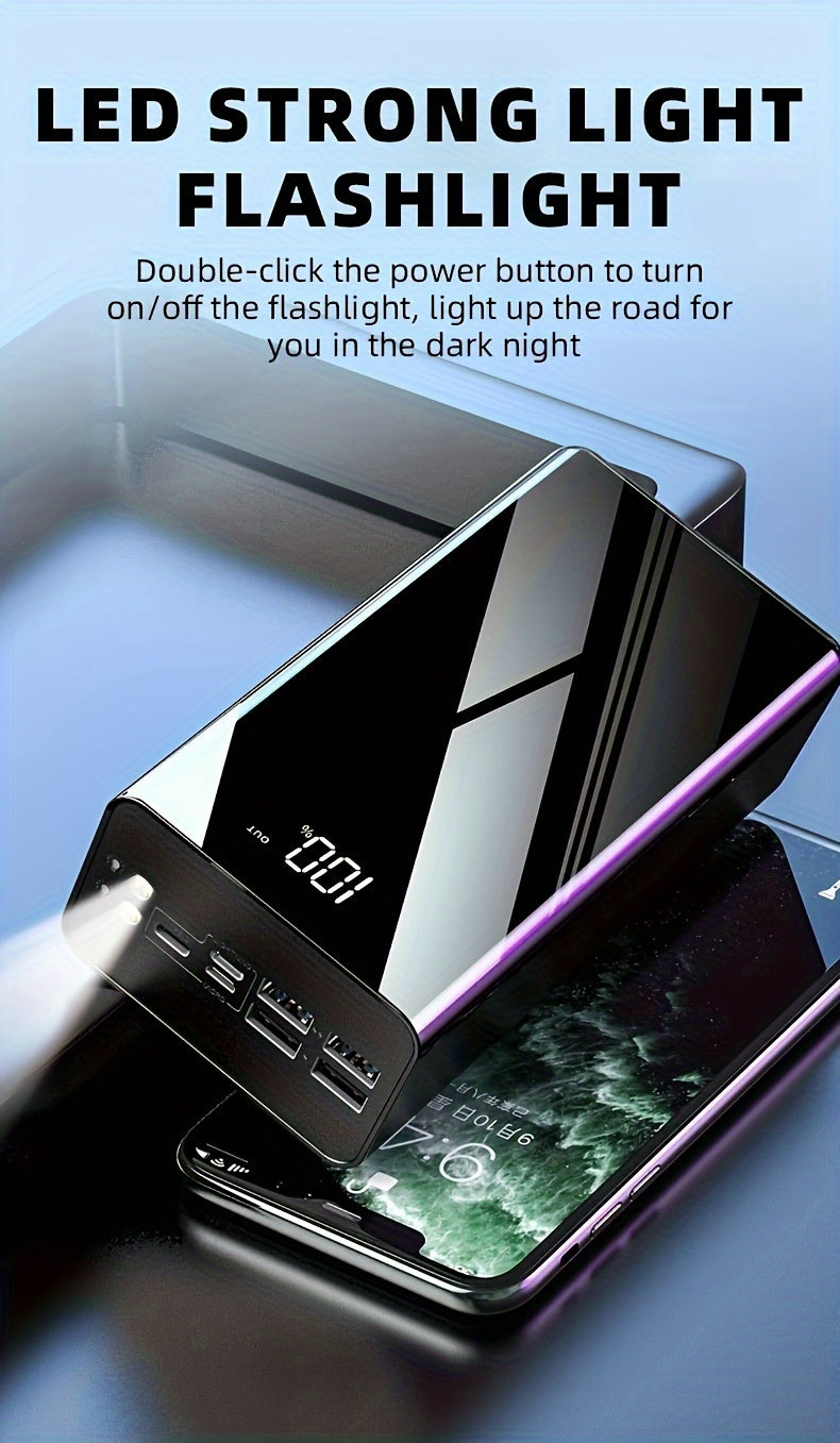 50000mAh Power Bank Snabb Laddning LED Display Ficklampa