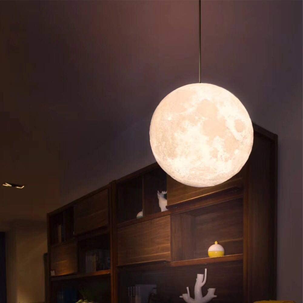 3D Mån Pendel Lampa | Touch Control LED Lampa för Sovrum