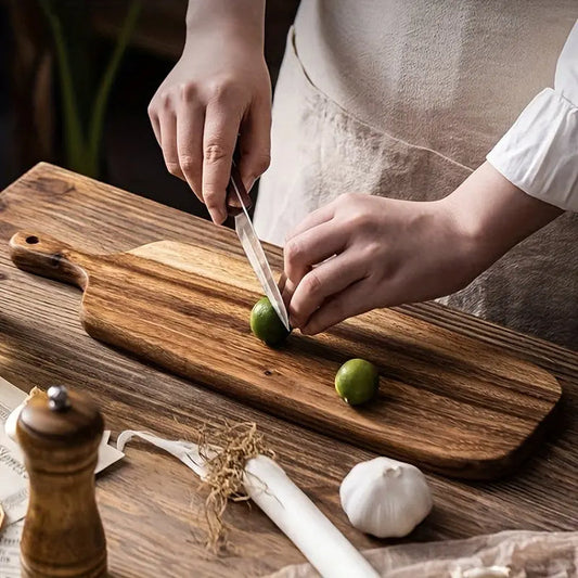 Carvallo - Skärbräda i trä med handtag för funktionellt köksbruk