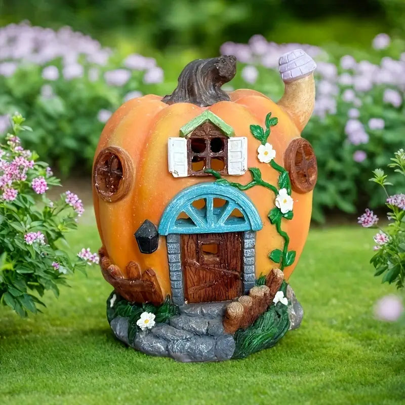 Halloween Solpumpahus – LED sagoberättande dekoration för trädgård och terrass