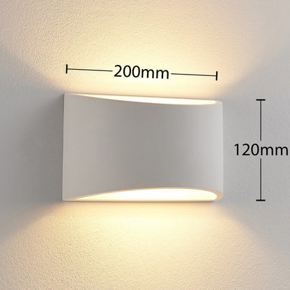 Vägglampa Vit Gips Upplight Downlight Armatur