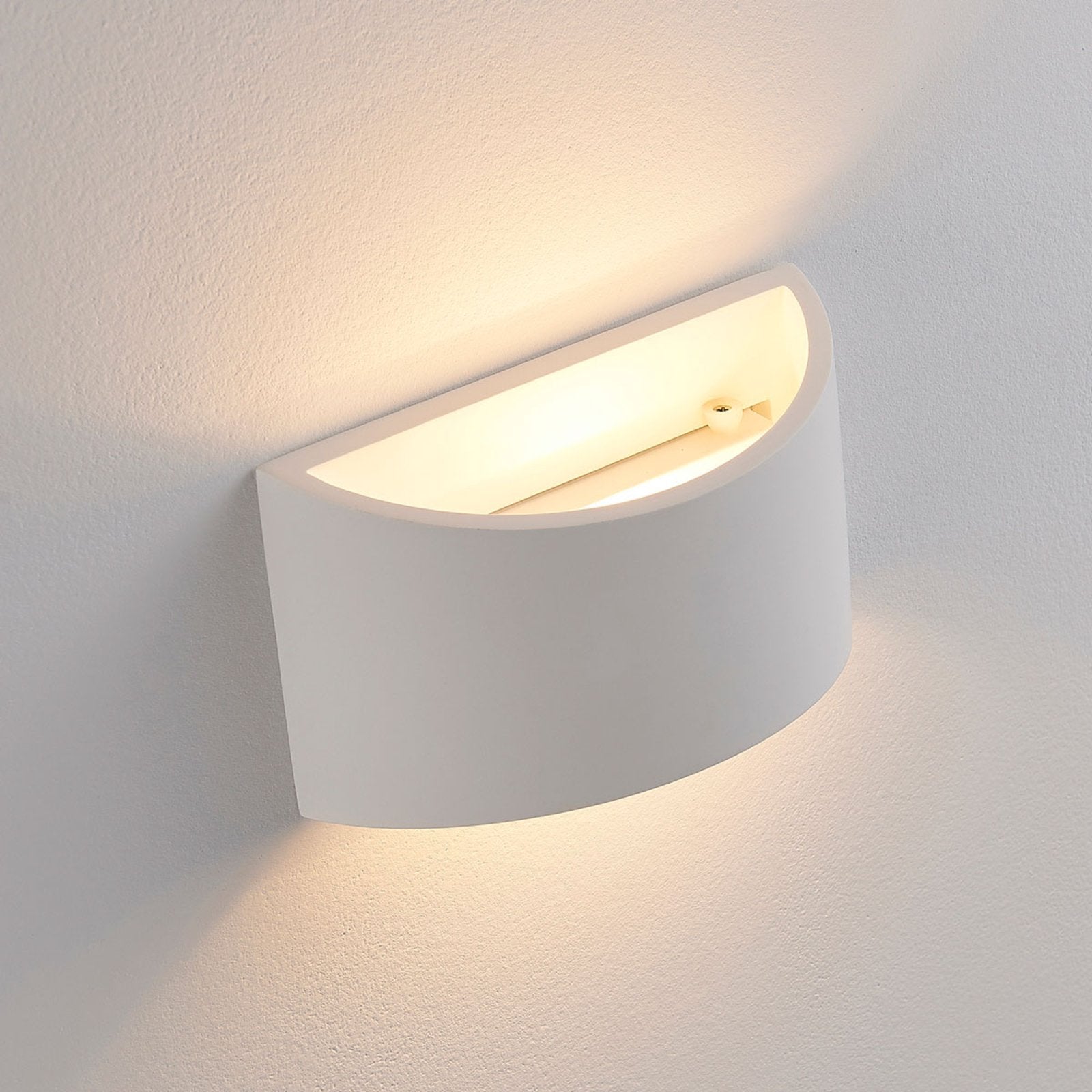 Vägglampa Vit Gips Upplight Downlight Armatur
