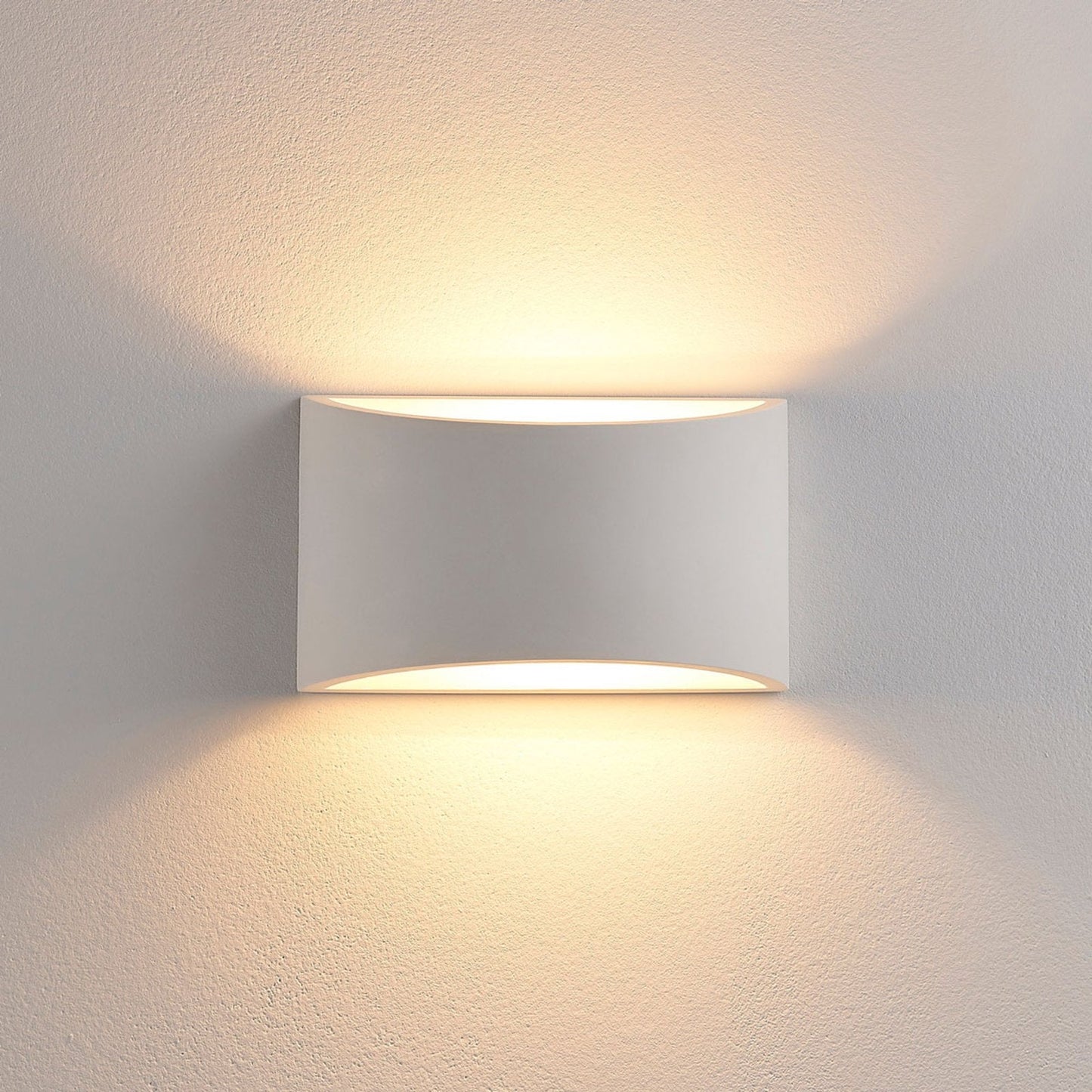 Vägglampa Vit Gips Upplight Downlight Armatur