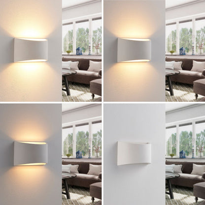Vägglampa Vit Gips Upplight Downlight Armatur