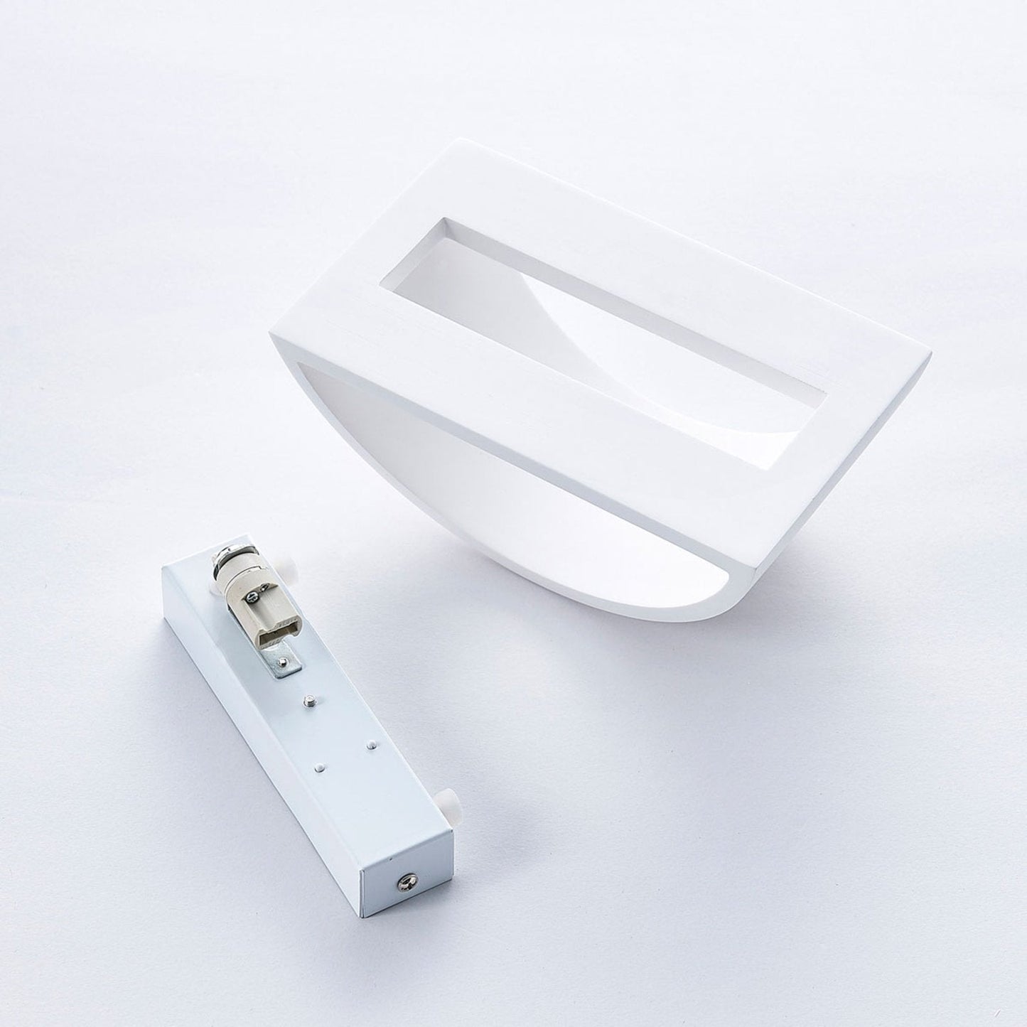 Vägglampa Vit Gips Upplight Downlight Armatur