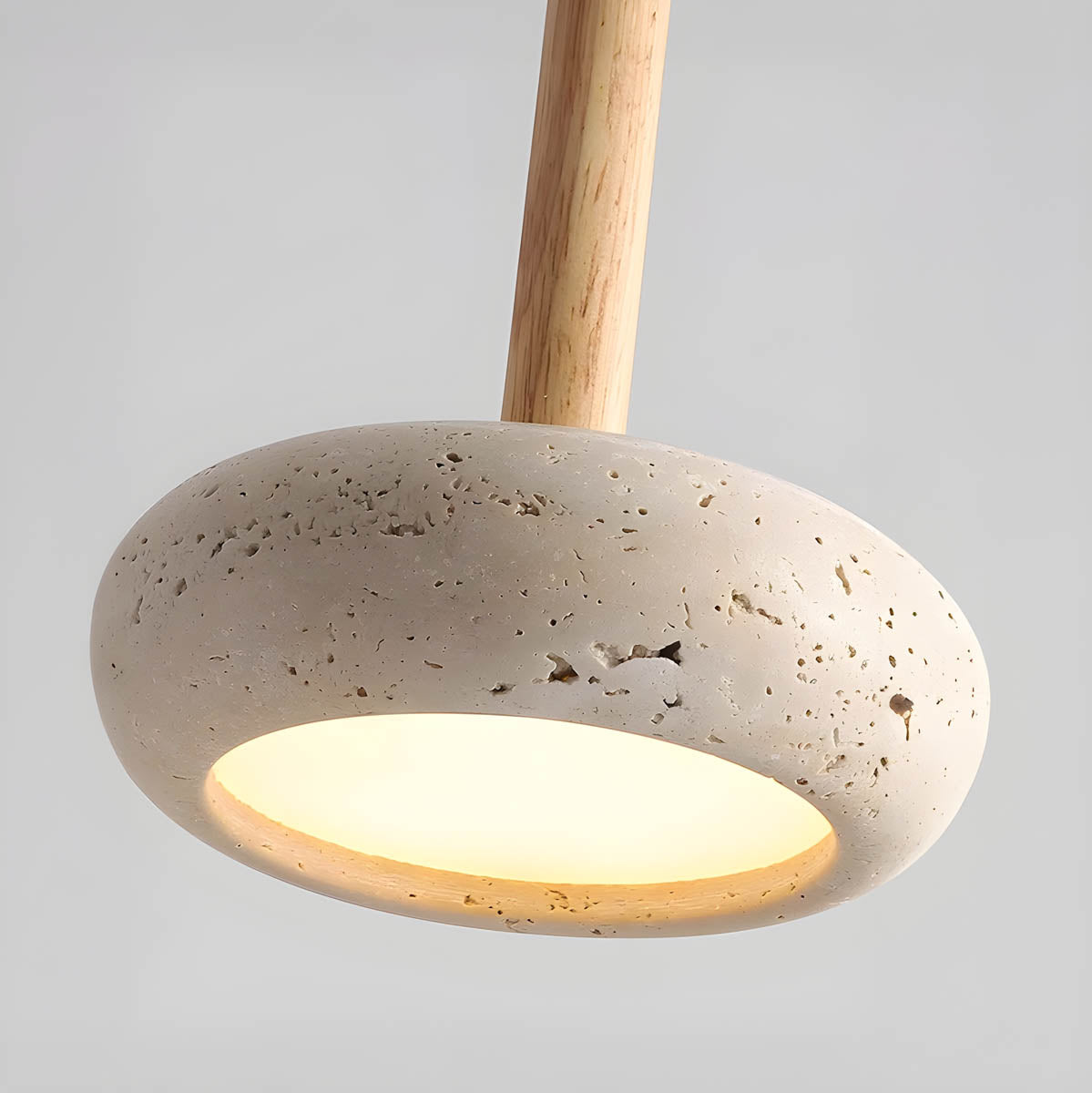Lumivora™ – Elegant Travertinsten Pendant