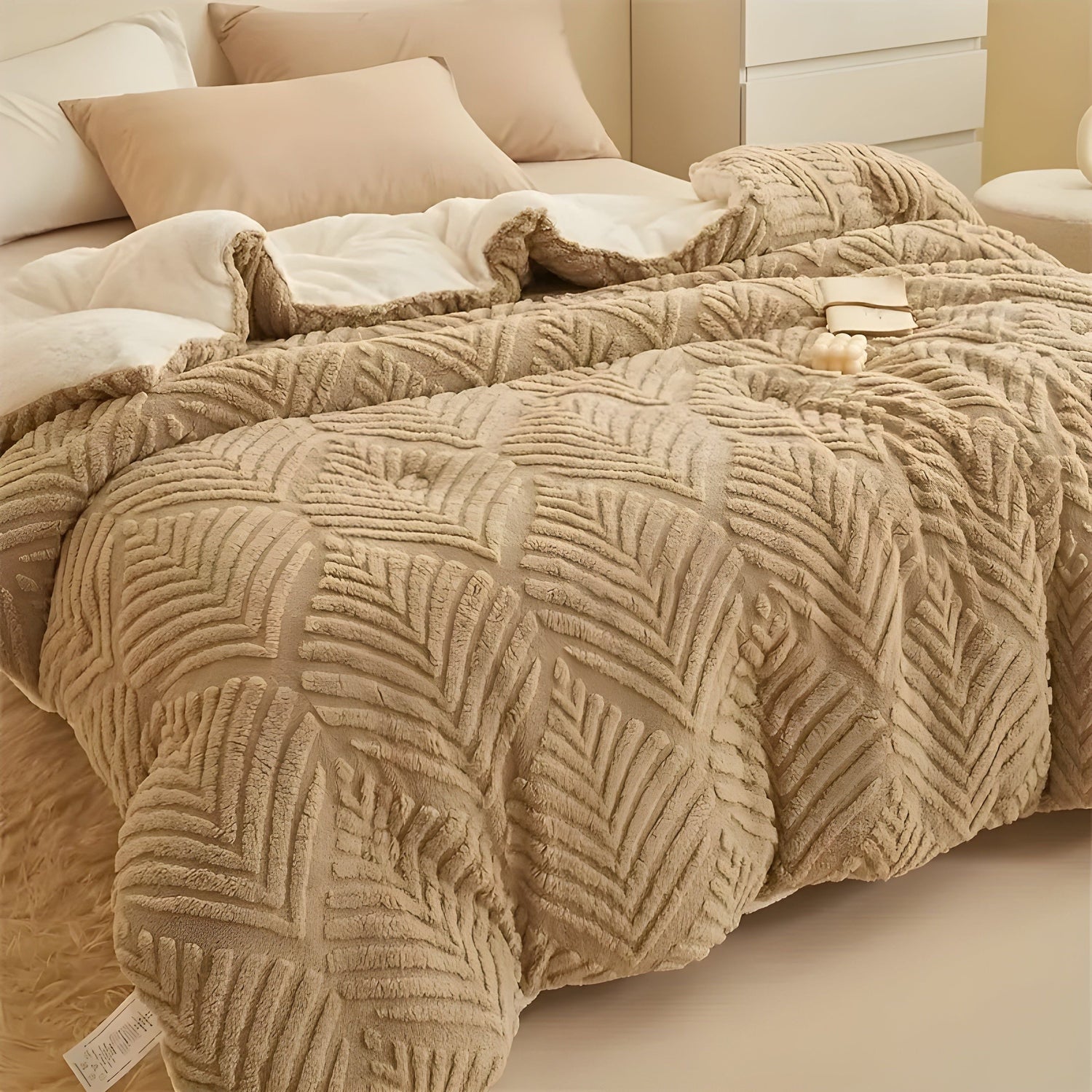 MapleWarm Blanket - Mysig Taft Lönnlöv Vinterfilt