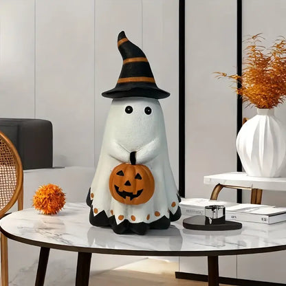 Halloween Pumpa Staty - Dekorationsfigur i Art-Déco-stil av resin