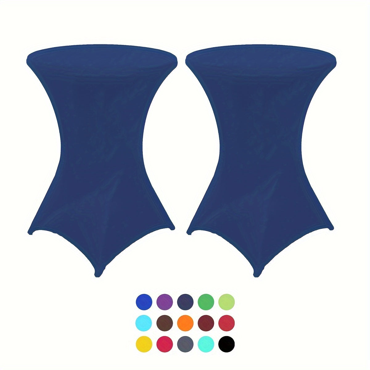 Stretchy Cocktail Table Covers - Solid Color, Ideal for Partyn och Evenemang