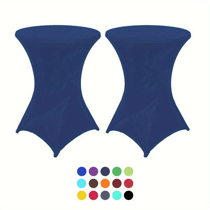 Stretchy Cocktail Table Covers - Solid Color, Ideal for Partyn och Evenemang