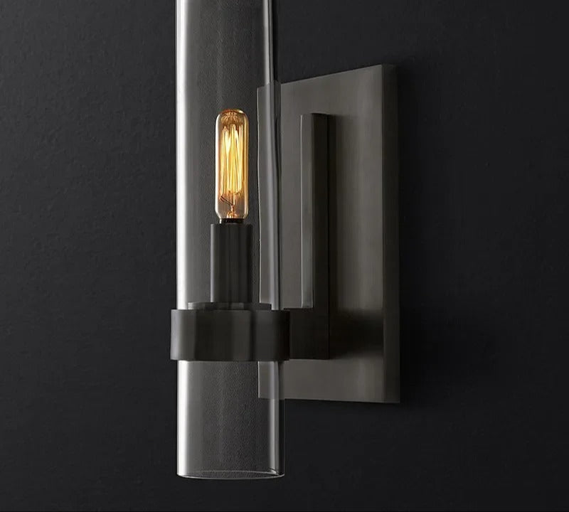 Svart design vägglampa – flamliknande LED-lampa för modern boende