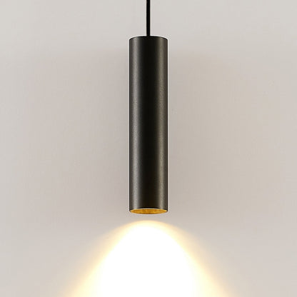 Pendellampa Modern svart aluminium cylinderlampa