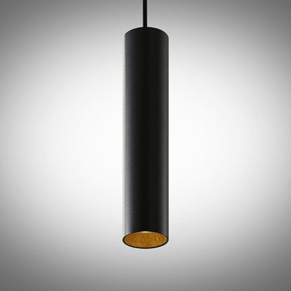 Pendellampa Modern svart aluminium cylinderlampa