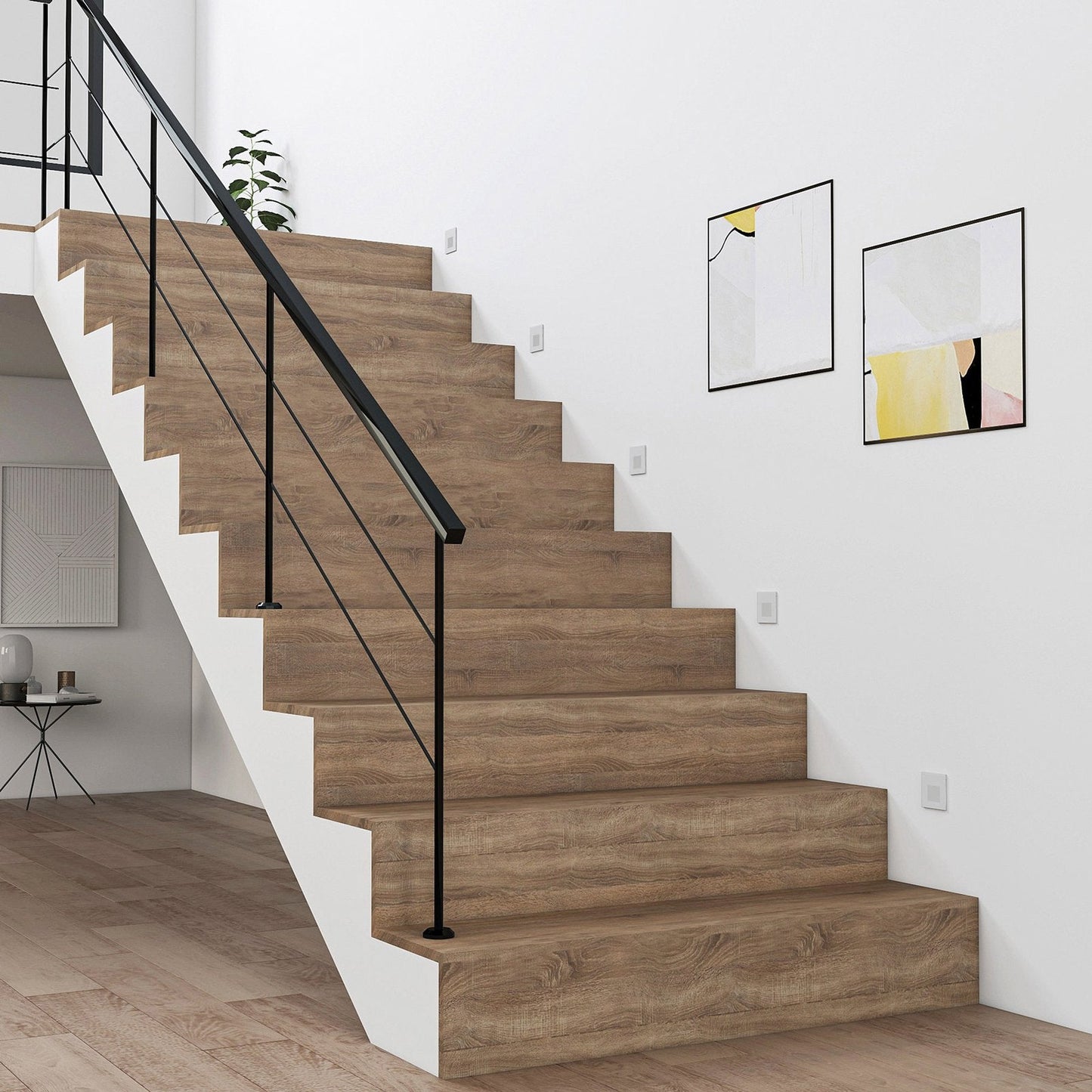 Vägglampa Modern Vit Aluminium LED Panel