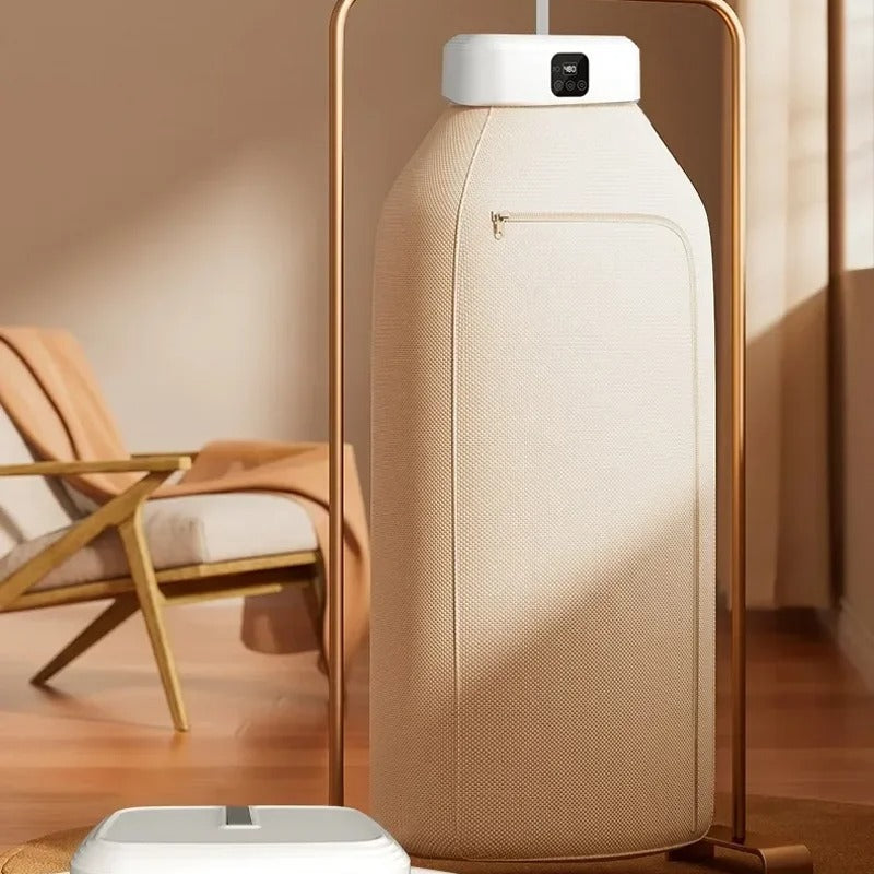 Bärbar elektrisk klädtork med fjärrkontroll – Snabb torkning & kompakt tvättlösning