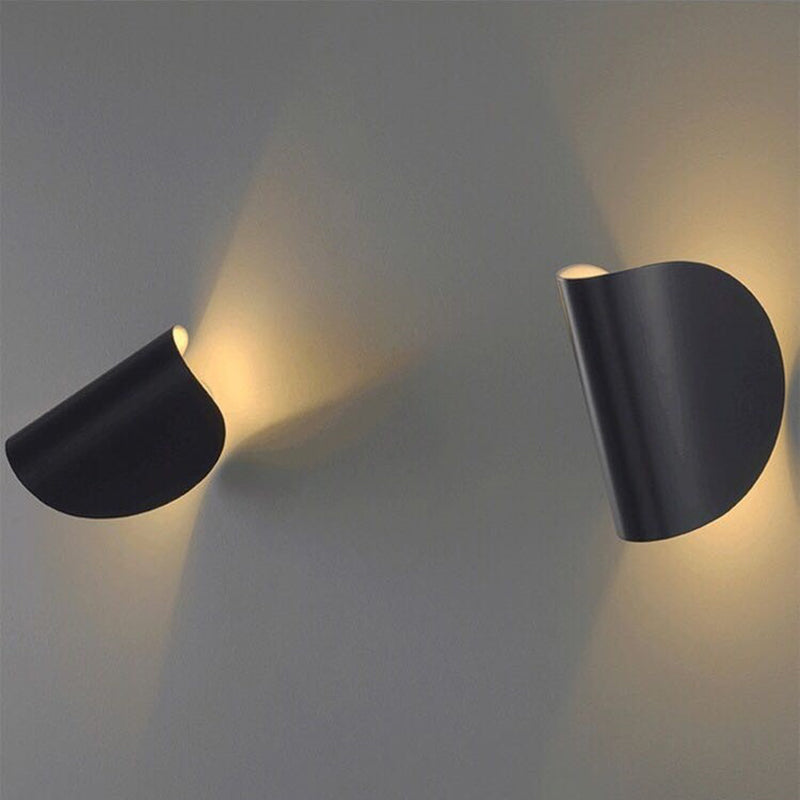 Eveline Modern Geometrisk LED Vägglampa - 4 Färger Inomhus/Ute Metall