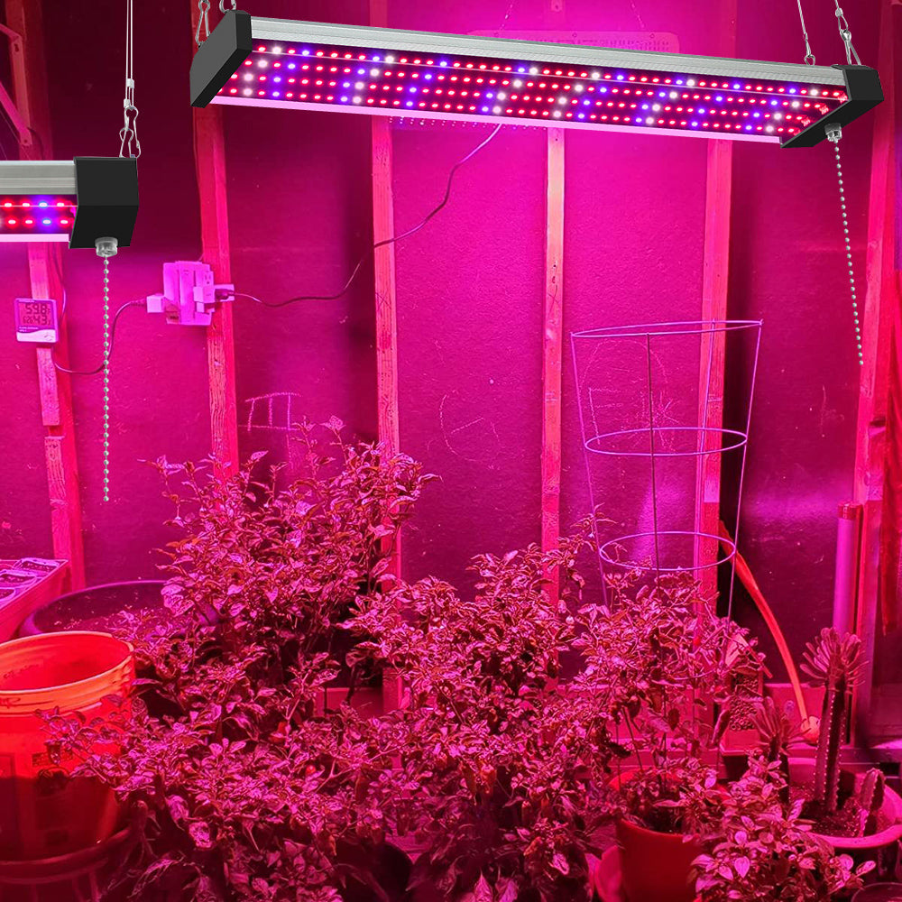 LED växtlampa med fullspektrum-belysning och dragknapp för optimal växttillväxt