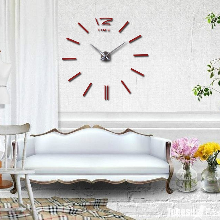 Spegel DIY Vägghängd Klocka