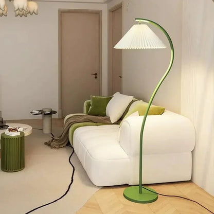 Auralis Loom | Modern LED-golvlampa med tygskärm i nordisk stil