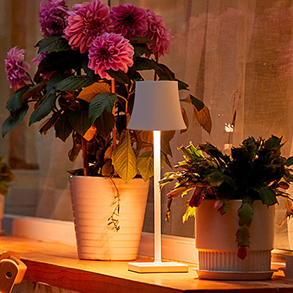 Trådlös Bordslampa Metallskärm USB Touch