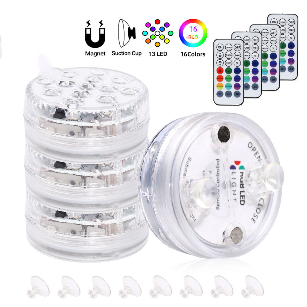 Underwater LED-lampa med fjärrkontroll – RGB flerfärgad poolbelysning för badrum och dammar