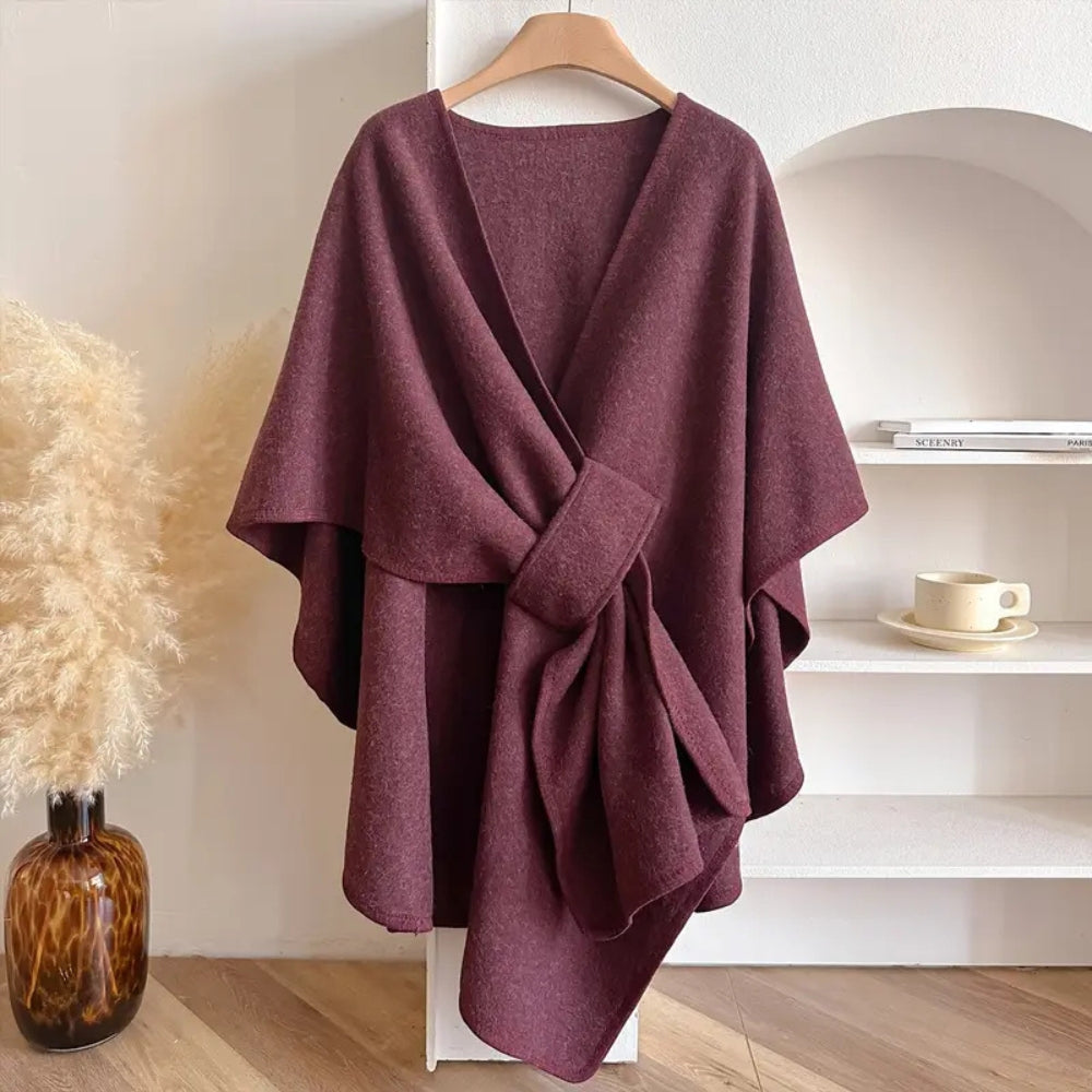 Lyxig Poncho Vindskyddande Själ Kappa