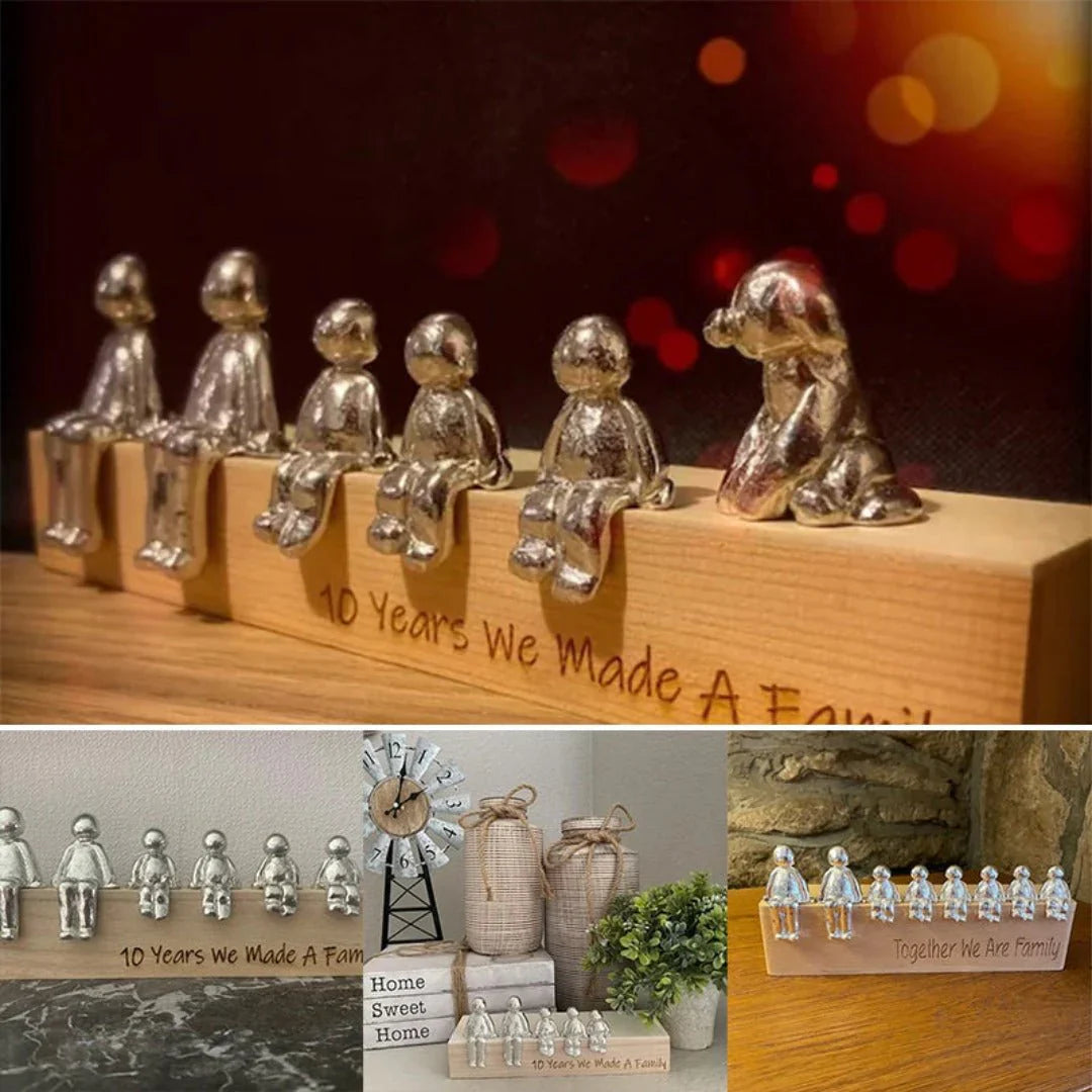 Tidlös familjeskulptur