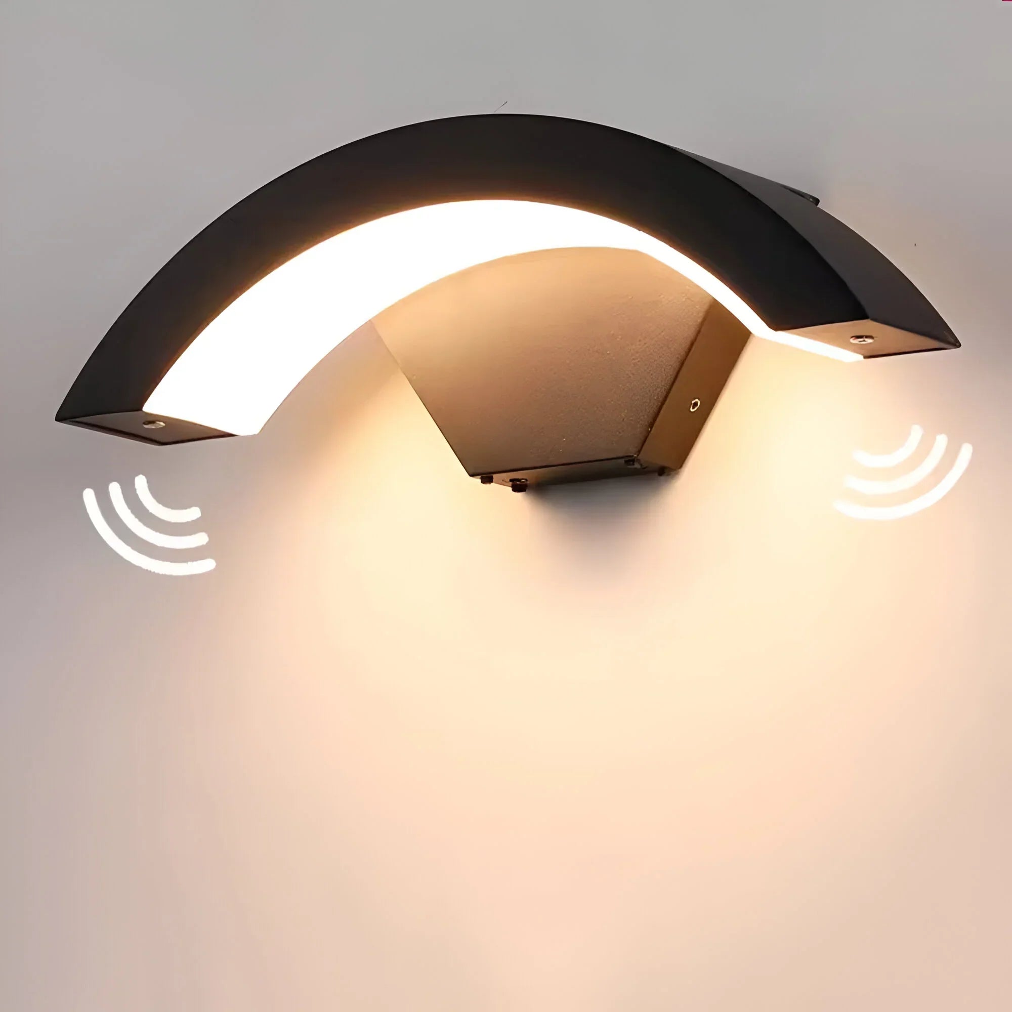 LumiGuard Utomhus LED Vägglampa med Rörelse Sensor