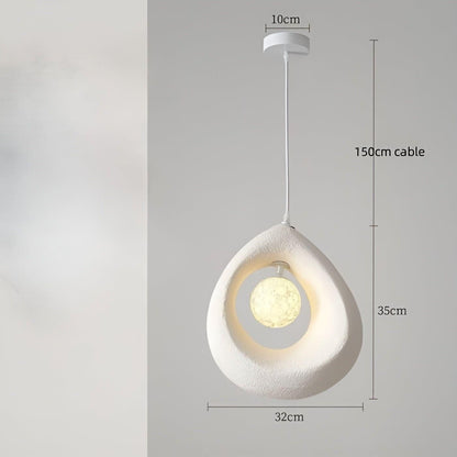 Pendellampa i Wabi-Sabi stil – Minimalistisk hängande lampa för vardagsrum och matplats
