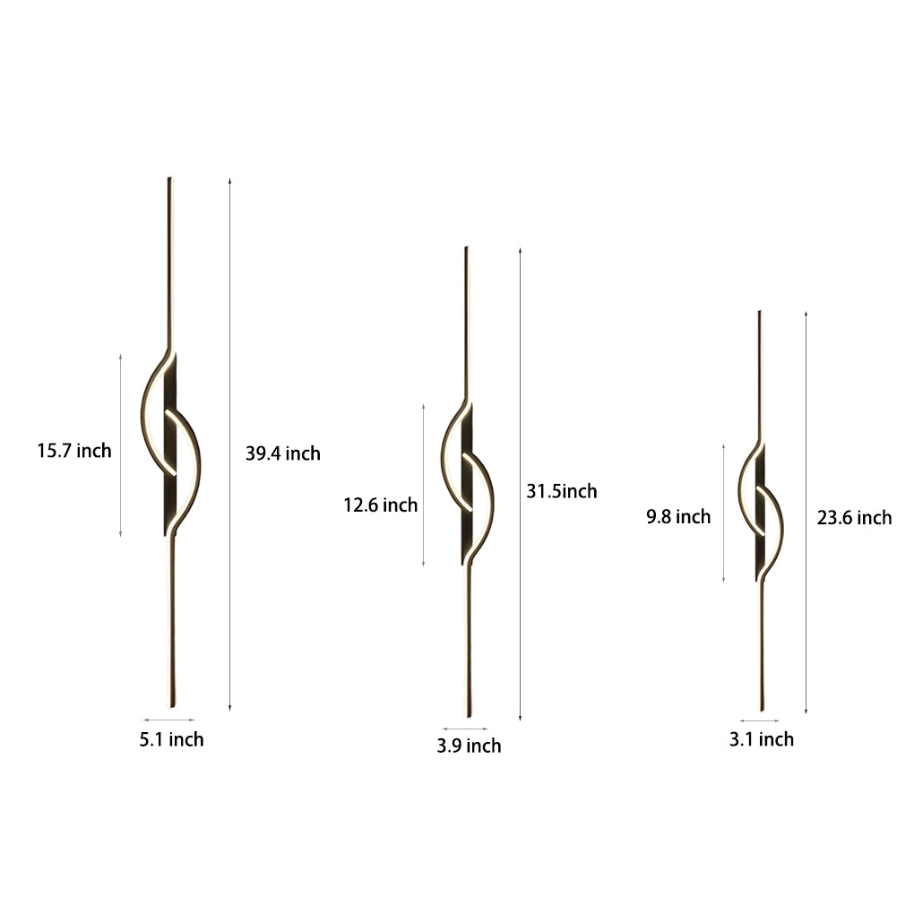 Vägglampa Modern Svart Aluminium LED Armatur