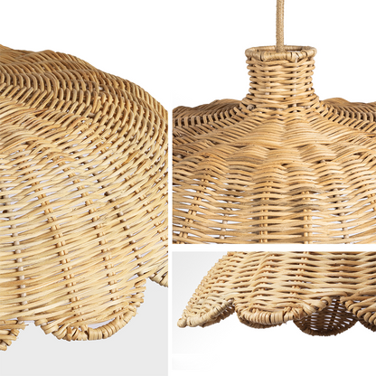 Boho Kreativ Dekor Rattan Vävd Hänglampa