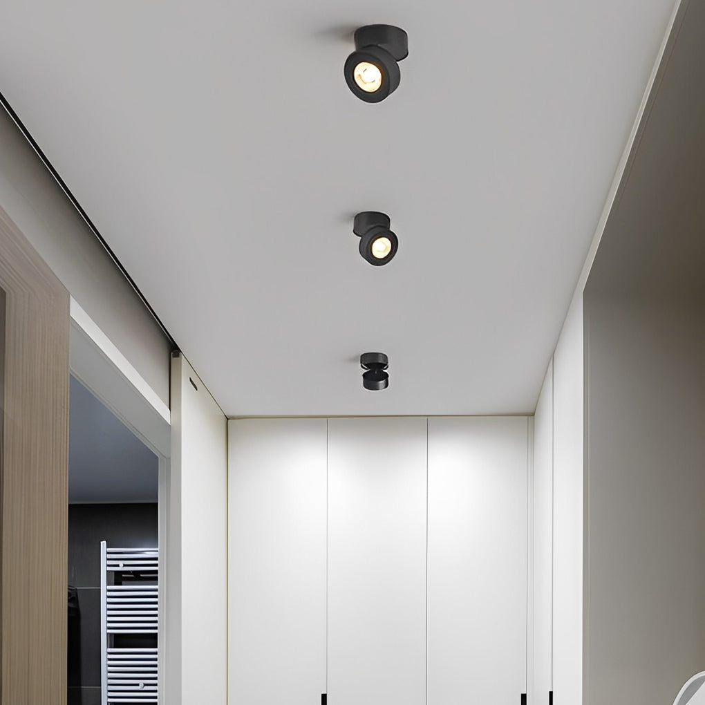 LichtVisie - Rund Fällbar Justerbar LED Nordic Spotlights Inbyggd Taklampa