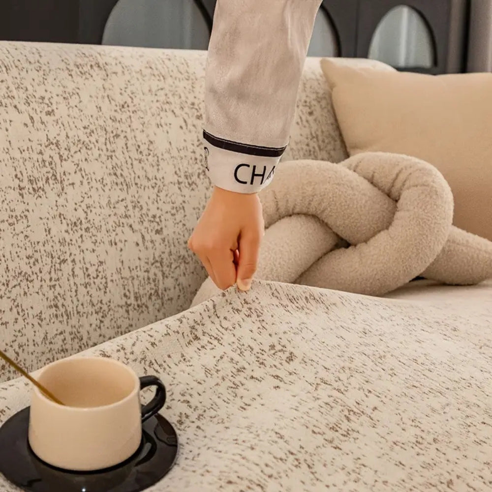 Spräcklig Mönster Chenille Sofföverdrag