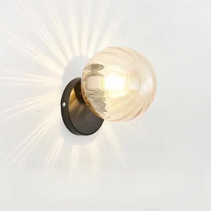 GoldLicht - Modern Guld Vägglampa Med Glaskula