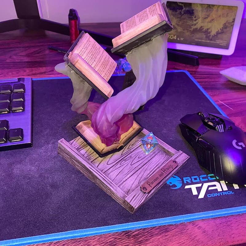 MystiCraft – Flytande öppna böcker med virvlande ånga för en magisk skärm