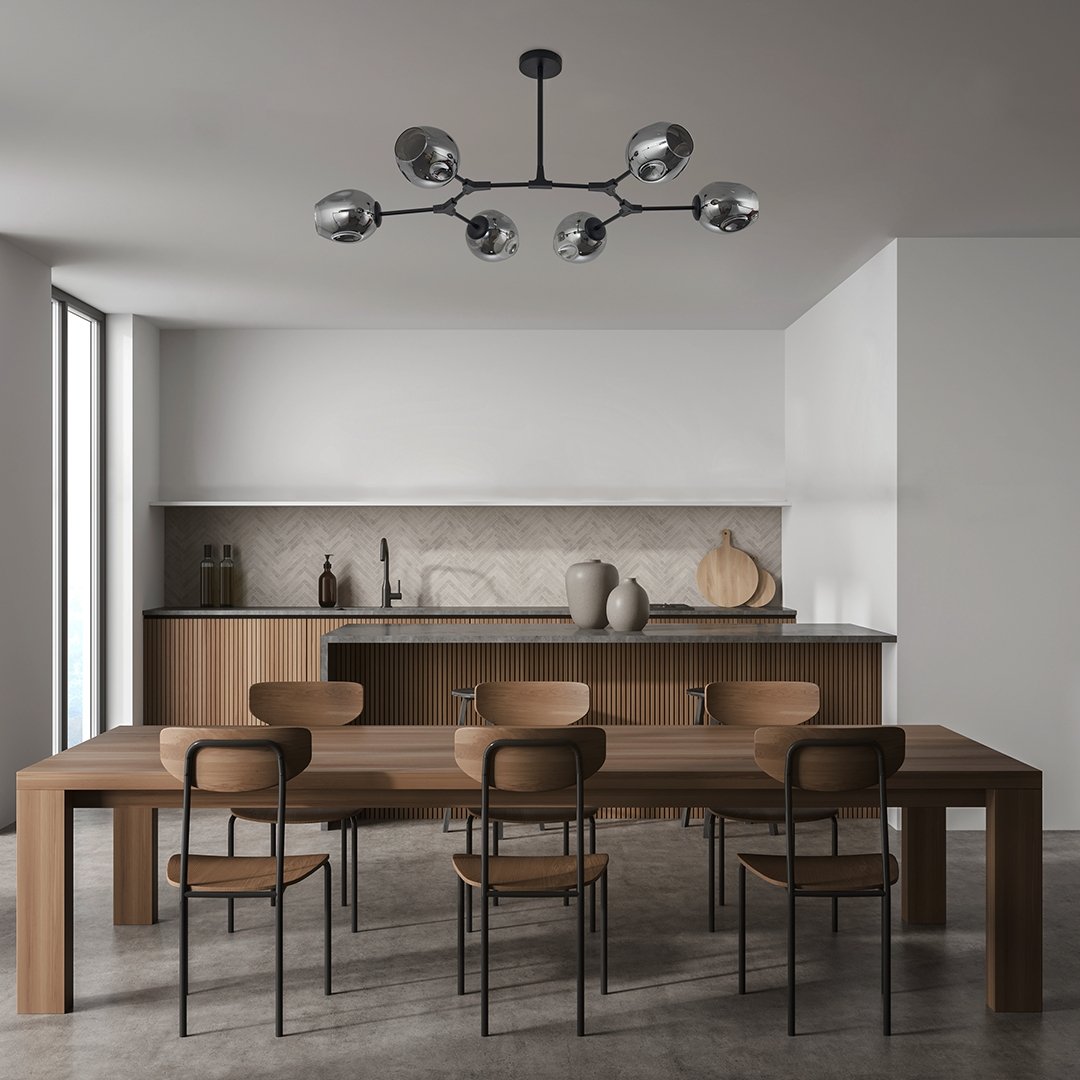 Carvallo - Lyxig Hänglampa i Svart och Guld