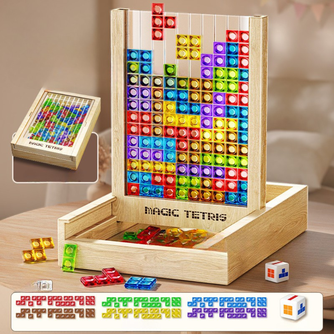 Magisk Trä Tetris Spel
